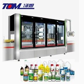 Besorgen 100 ml-1000 ml vollautomatische Flexible Pestizidflaschenfüll-, Abdeckungs- und Verpackungsmaschine Online-Herstellung