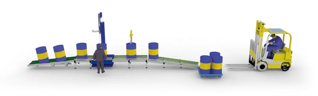 200L-1000L Fassfüllmaschine mit mehrfacher Azimuth-drehender Füllkopf und Anti-Tropfen-Hopper 0