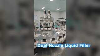 Sehr vielseitige Zwei-in-Eins-Maschine zum Befüllen und Verschließen vieler Arten von Lotions- und Cremeflaschen